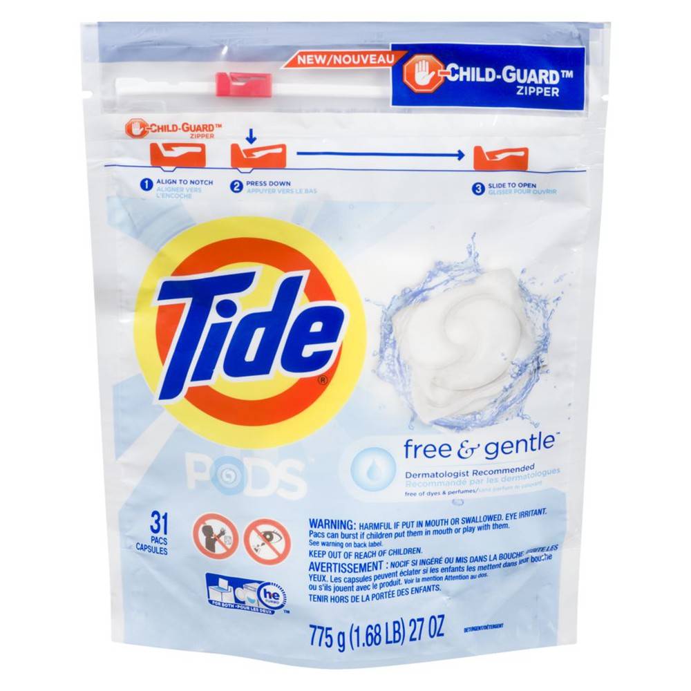 Tide Pods Free and Gentle He Laundry Detergent (775 g)