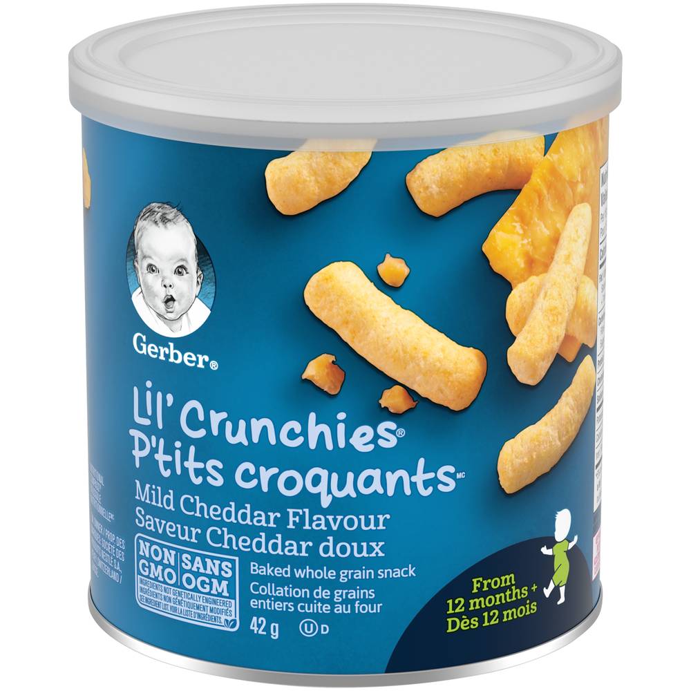 Gerber Lil' Crunchies Mild Cheddar Toddler Snacks (42 g)