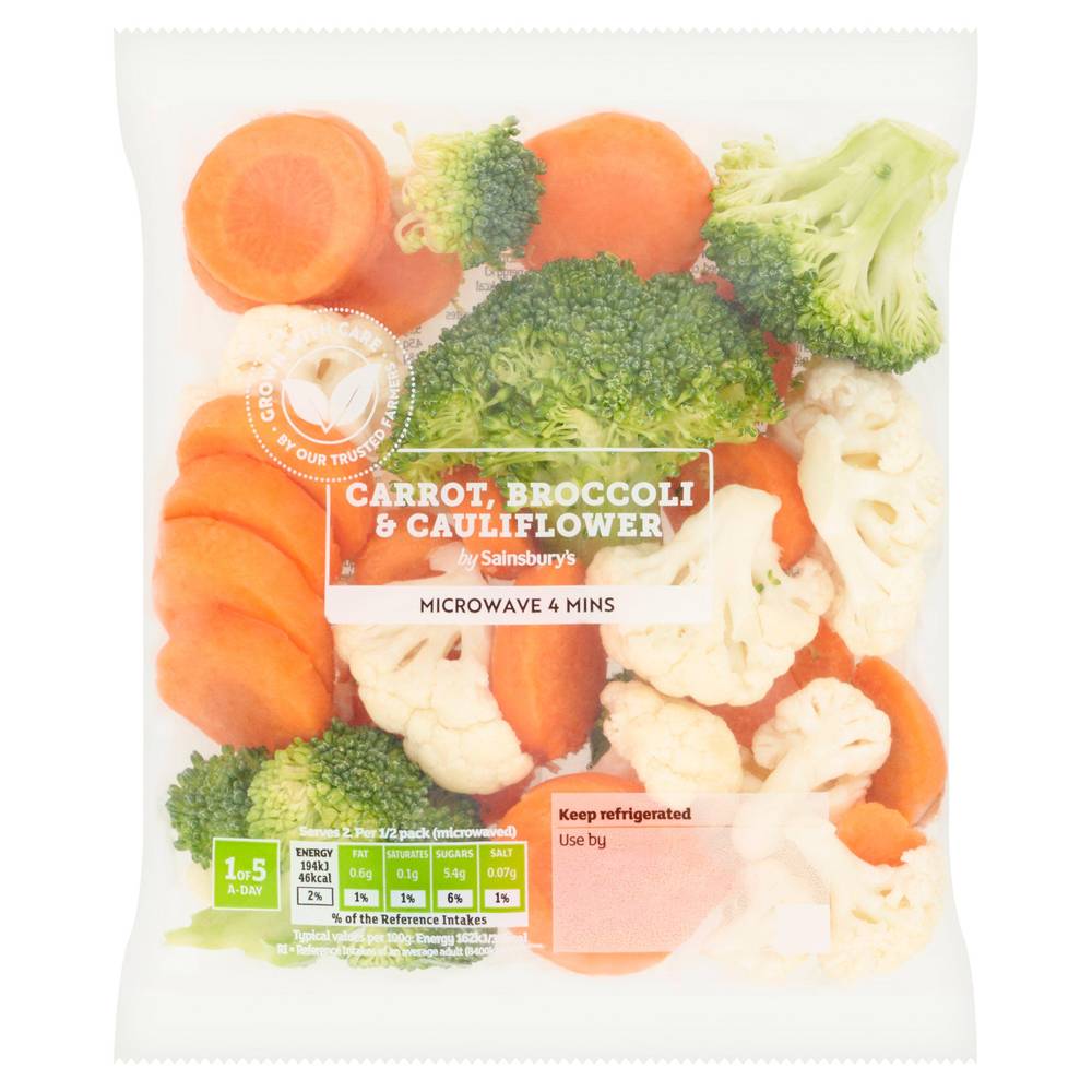 Sainsbury's Carrot,  Cauliflower & Broccoli 240g