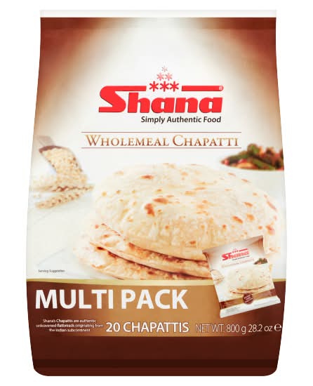 Shana Wholemeal Chapatti Multipack (20 pack)