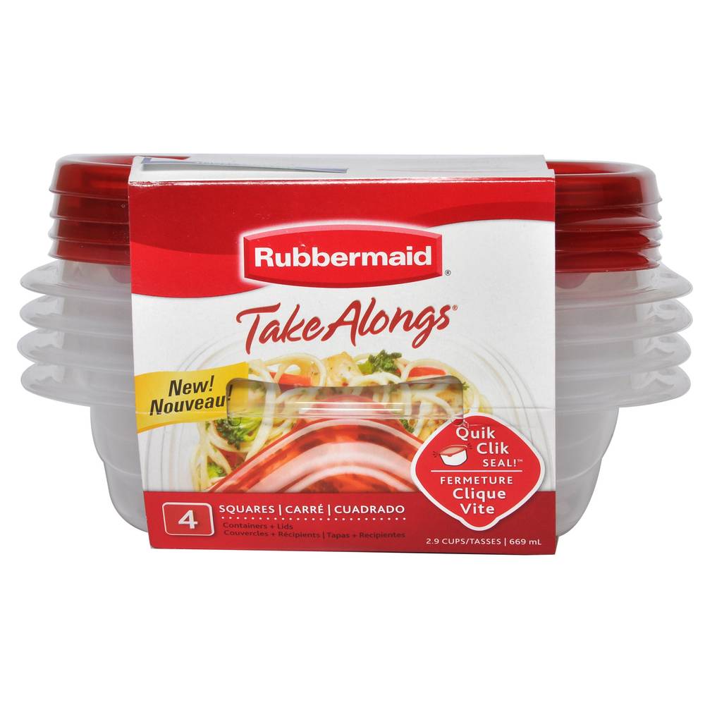 Rubbermaid Take Alongs Contaires With Lids