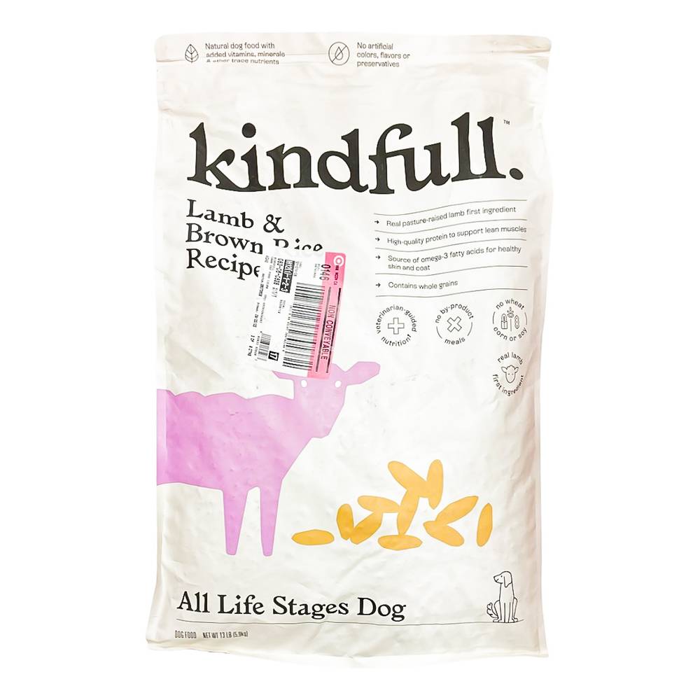 Kindfull Dry Dog Food, Lamb-Brown Rice (13 lbs)