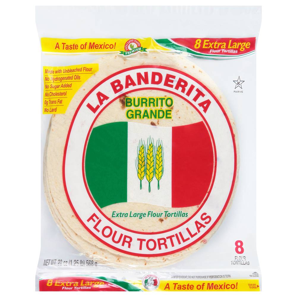 La Banderita Extra Large Flour Tortillas (1.25 lbs, 8 ct)