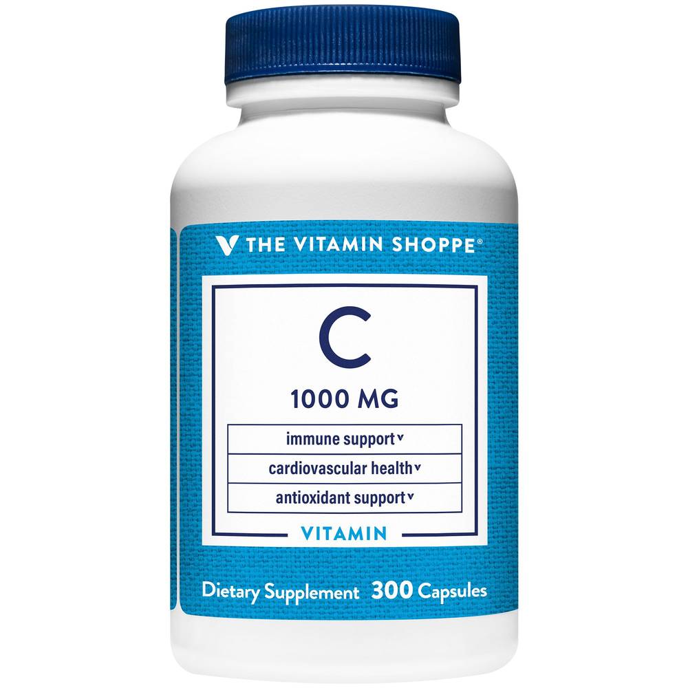 Vitamin C - Immune, Antioxidant & Cardiovascular Health Support - 1,000 Mg (300 Capsules)