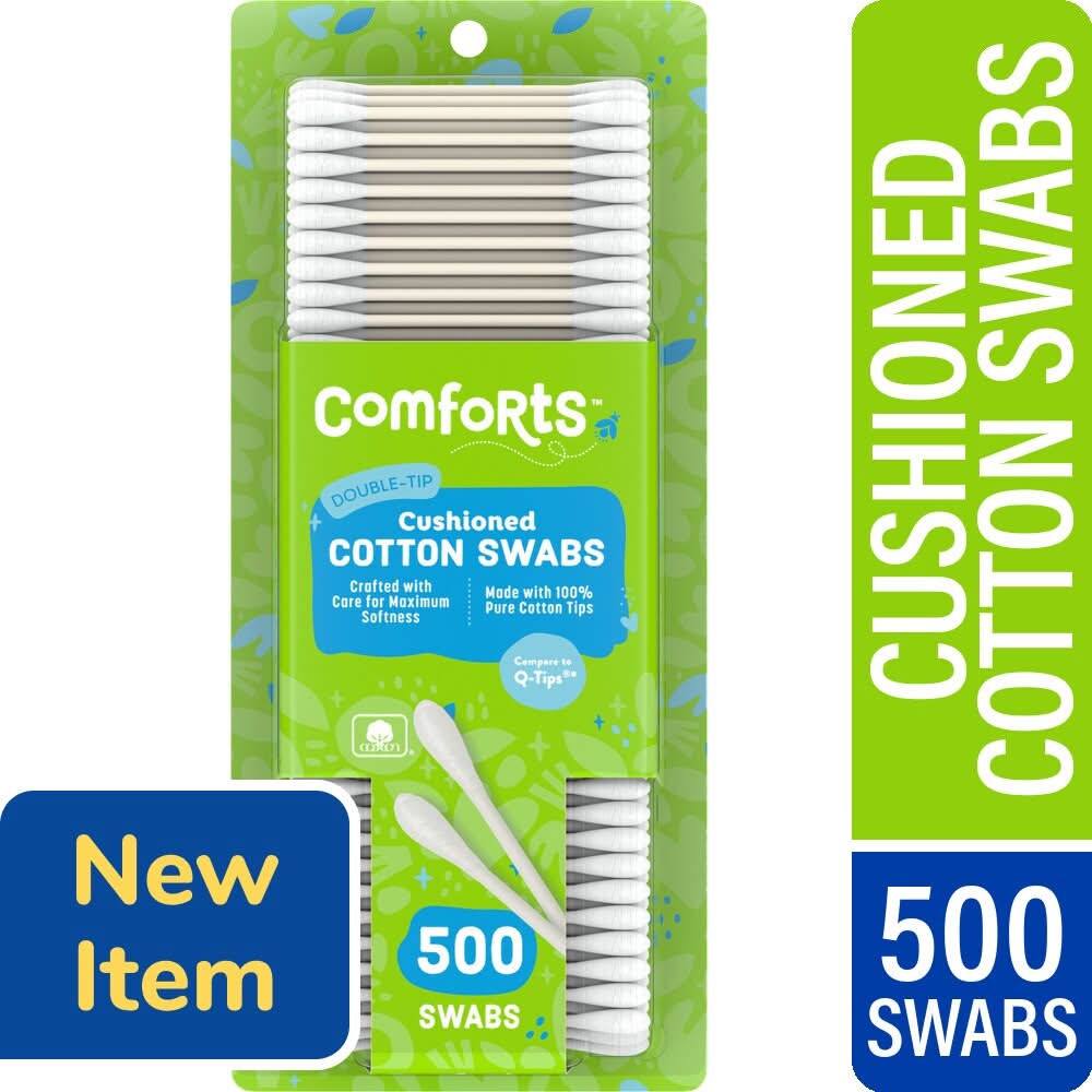 Comforts Double Tip Cushioned Cotton Swabs (500 ct)