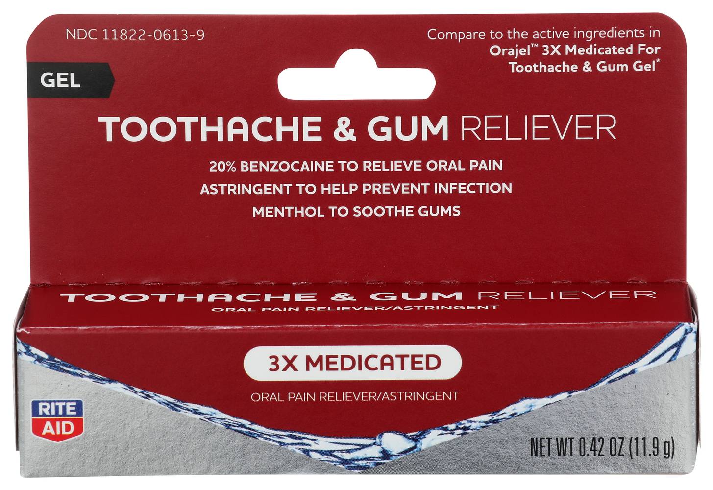 Rite Aid Toothache & Gum Reliever .42 oz. 20% Benzocaine