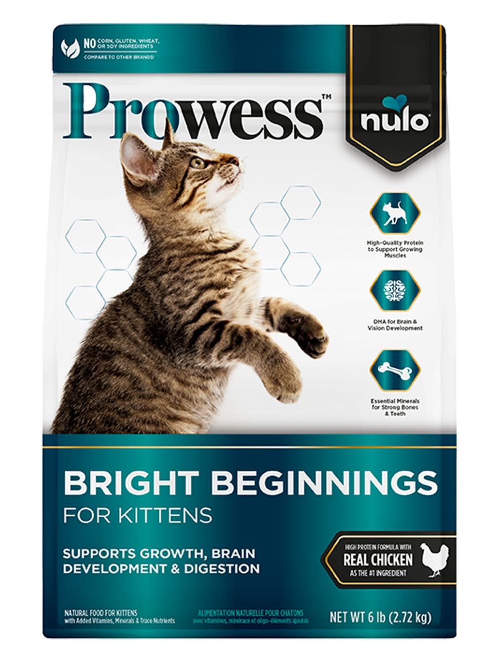 Nulo Prowess Bright Beginnings Kitten Dry Food - Natural, Chicken (Flavor: Chicken, Size: 6 Lb)