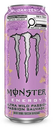 Monster Energy Zero Sugar Energy Drink, Ultra Wild Passion (473 ml)