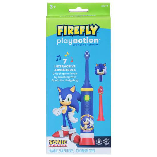 Firefly Play Action Soft 3+ Smart Sonic Toothbrush 4 Pieces