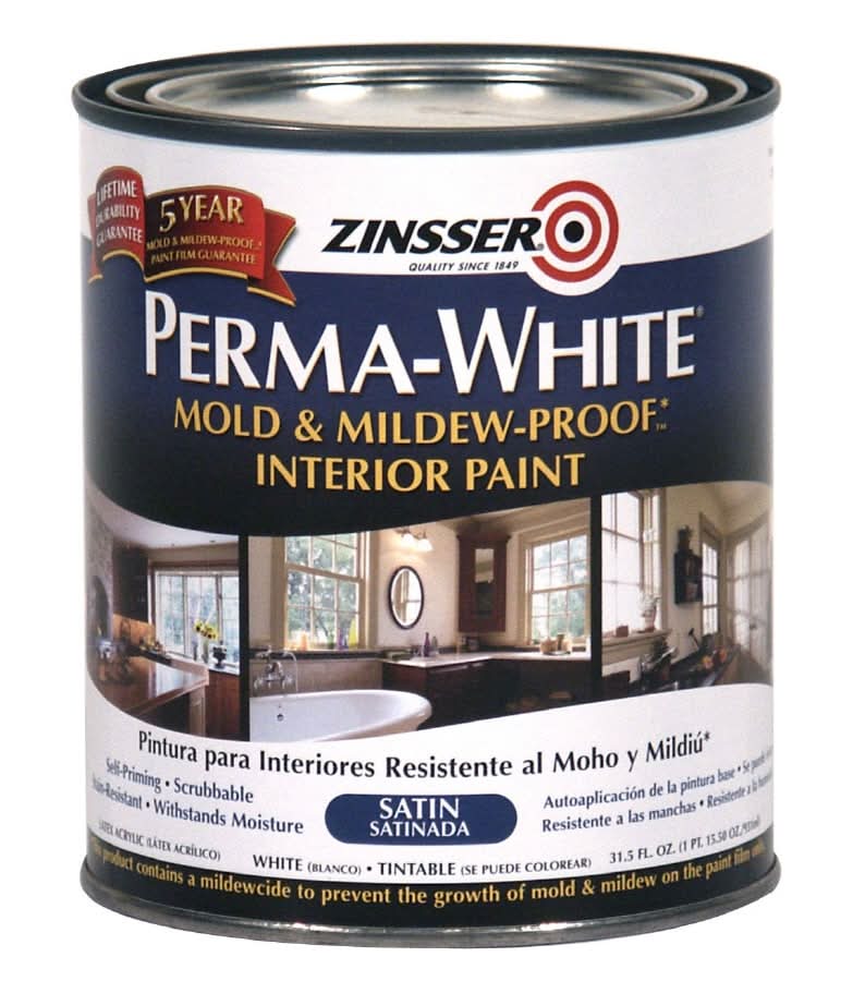 Zinsser Perma-White Satin White Interior Paint ( 1-quart )