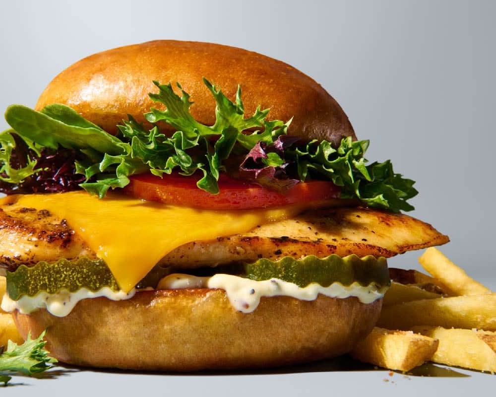 Grilled Chicken Sandwich with Fries