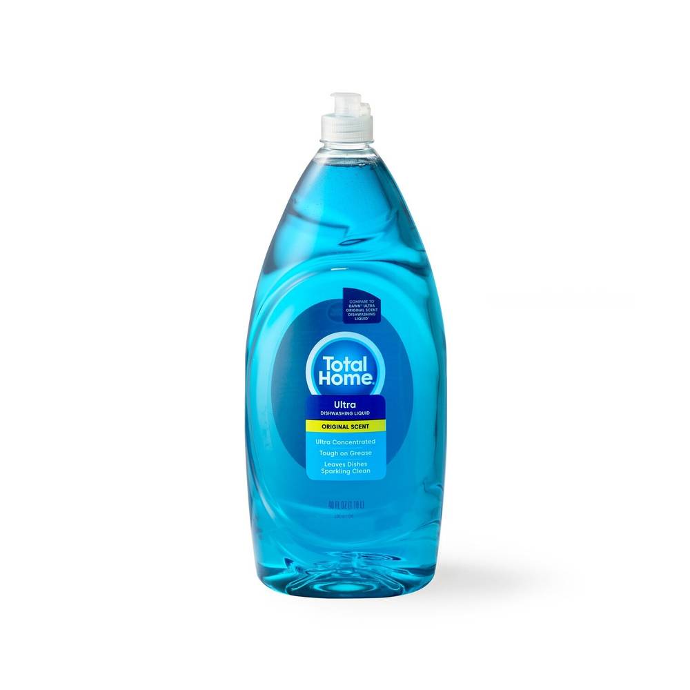 Total Home Ultra Dishwashing Liquid, Original Scent, 40 Oz