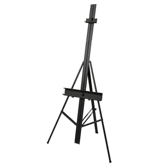 74" Black Aluminum Gigante Studio Easel By Artist'S Loft