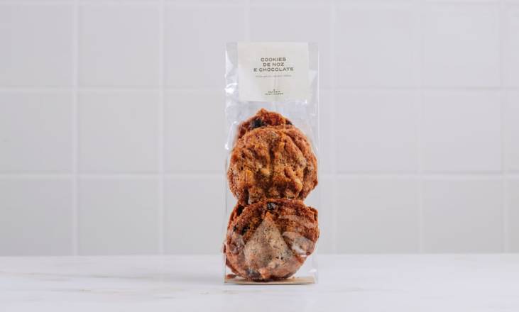 Cookies de chocolate e noz