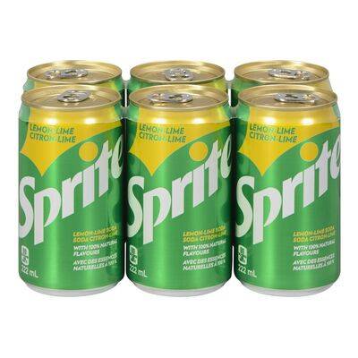 Sprite Lemon Lime Soft Drink (6 x 222 ml)