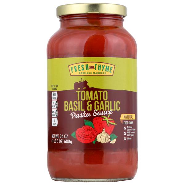 Fresh Thyme Tomato Basil & Garlic Pasta Sauce