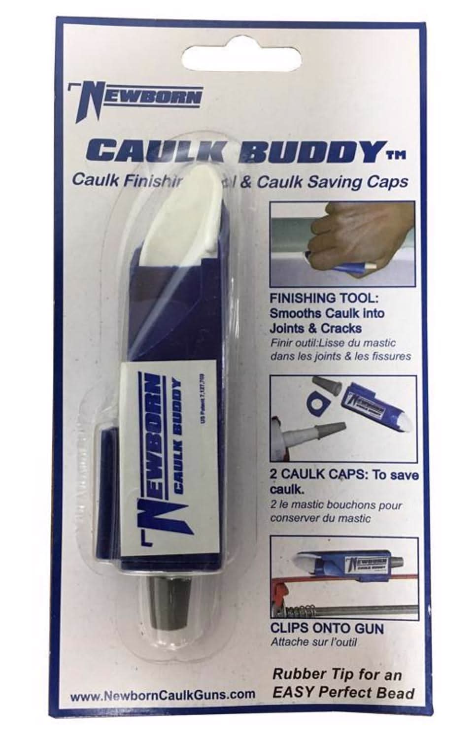 Newborn Caulk Buddy Yellow Lightweight Plastic Caulk Finisher Tool 1 Pk