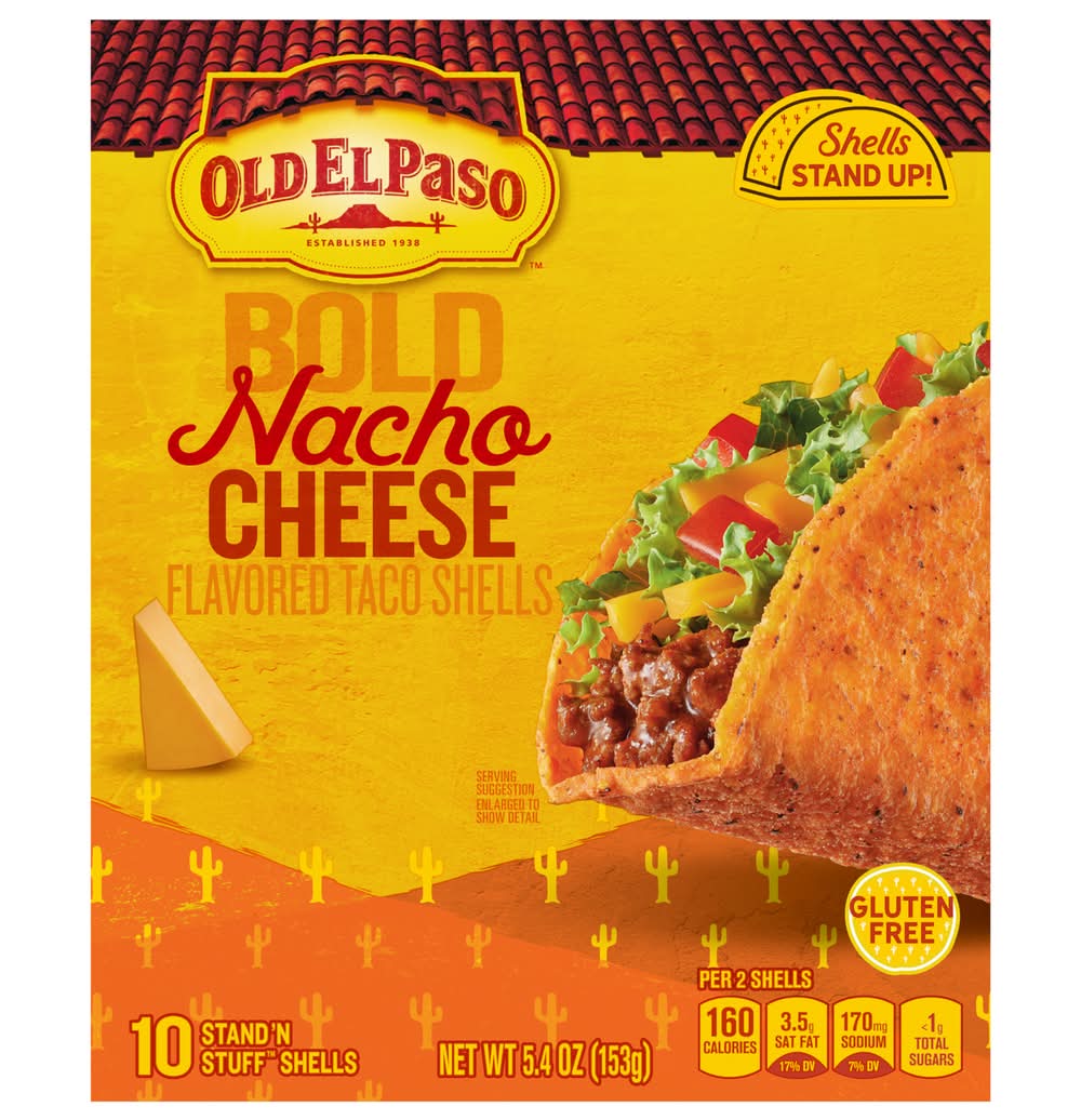 Old El Paso Bold Nacho Cheese Flavored Taco Shells (5.4 oz)