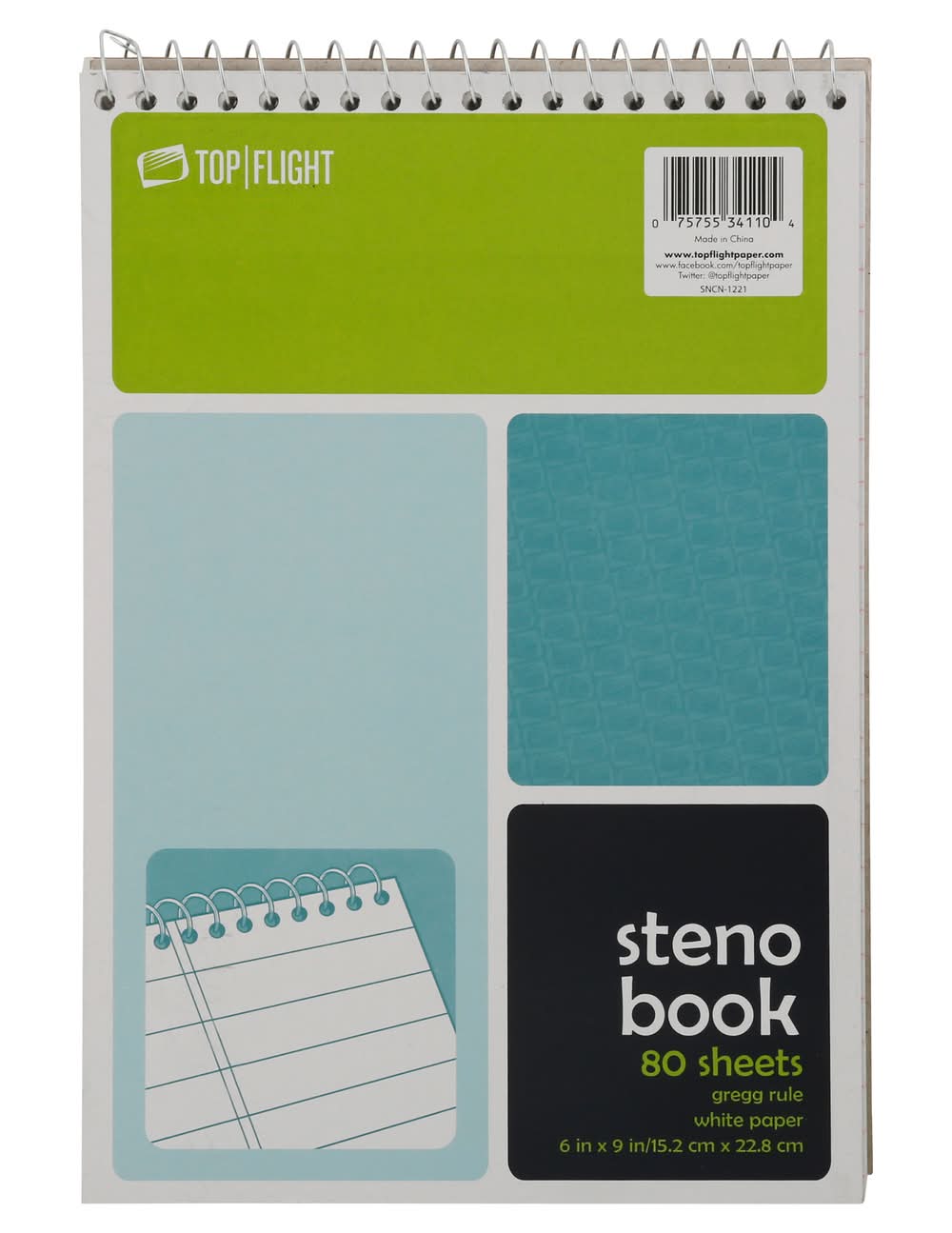 Top Flight Steno Pad 80-sheets (8 oz)