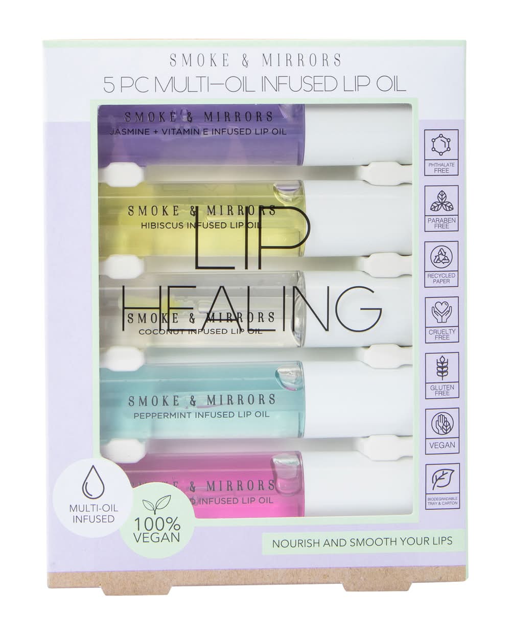 Smoke & Mirrors Multi-Oil Infused Lip Oil Set 5-Count