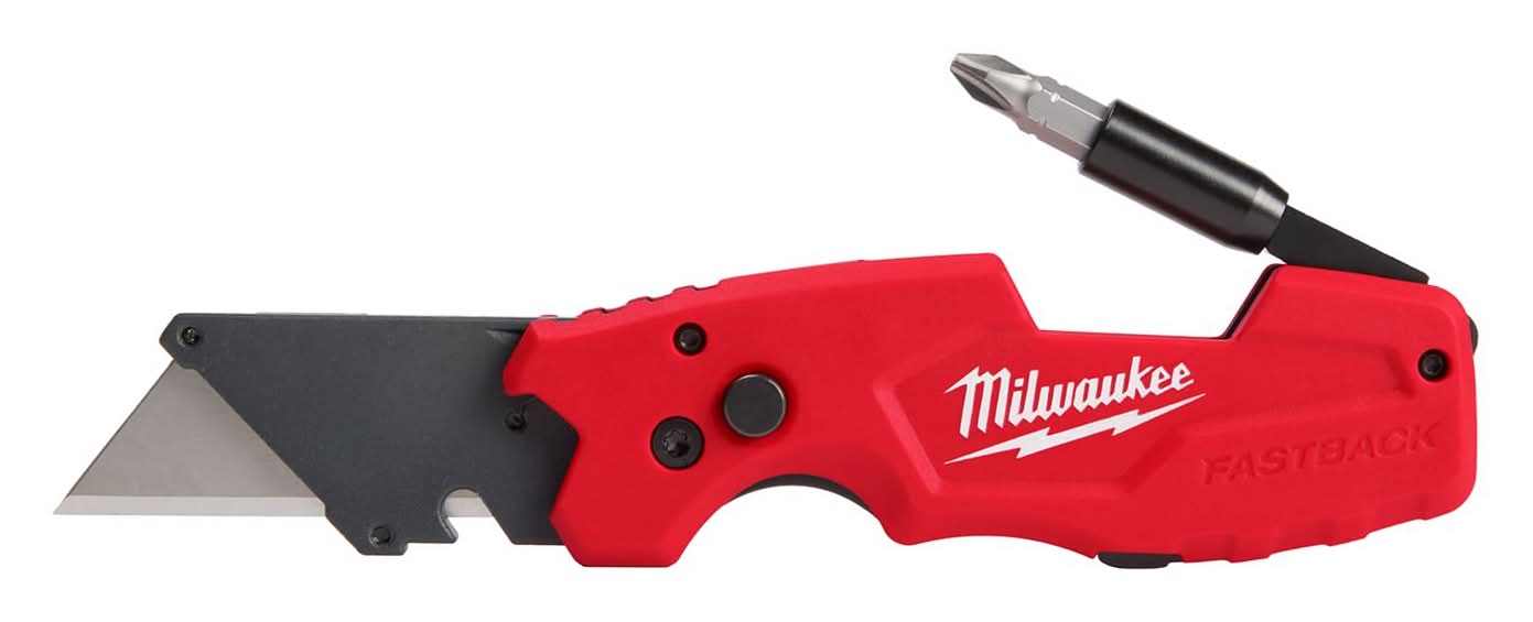 Milwaukee Fastback 8-3/4 In. Folding 6-In-1 Utility Knife Red 1 Pc
