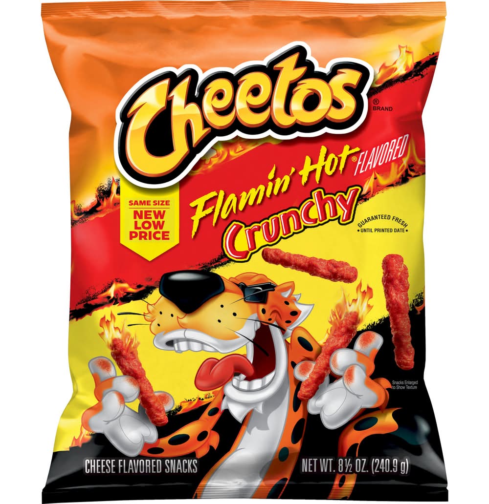 Cheetos Crunchy Snacks, Flamin' Hot Flavored (8.5 oz)