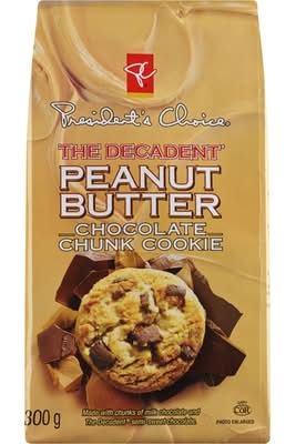 President's choice the decadent biscuits aromatisés - the decadent flavored cookies (chocolat au beurre de cacahuète)
