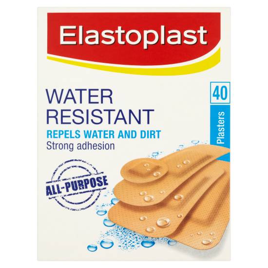 Elastoplast Water Resistant Plastic Plasters (40 ct)