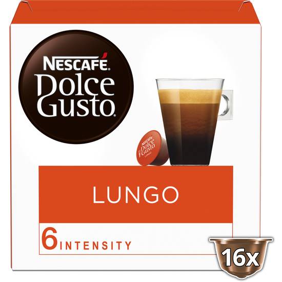 Nescafé - Dolce gusto lungo café capsules intensité 6 (16 pièces)