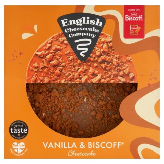 English Cheesecake Company Vanilla & Biscoff, Luxury Cheesecake (484g)