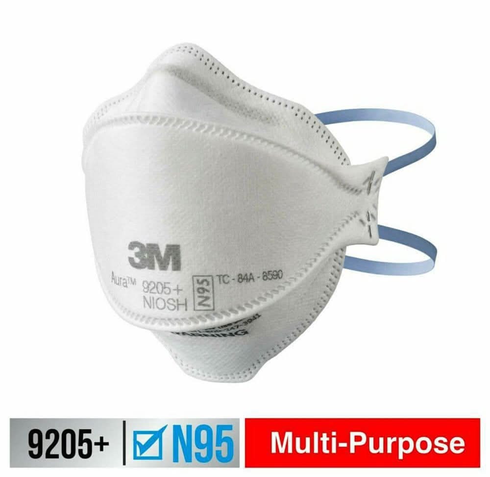 3M 9205+ N95 Aura Particulate Disposable Respirator Foldable (10-Pack)