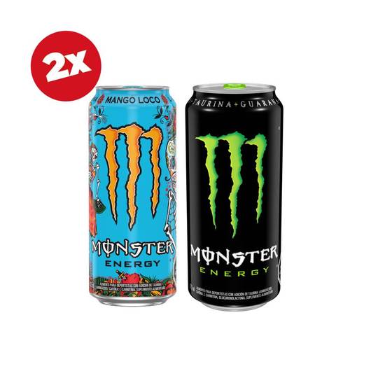 2 x Monster 473 ml variedades