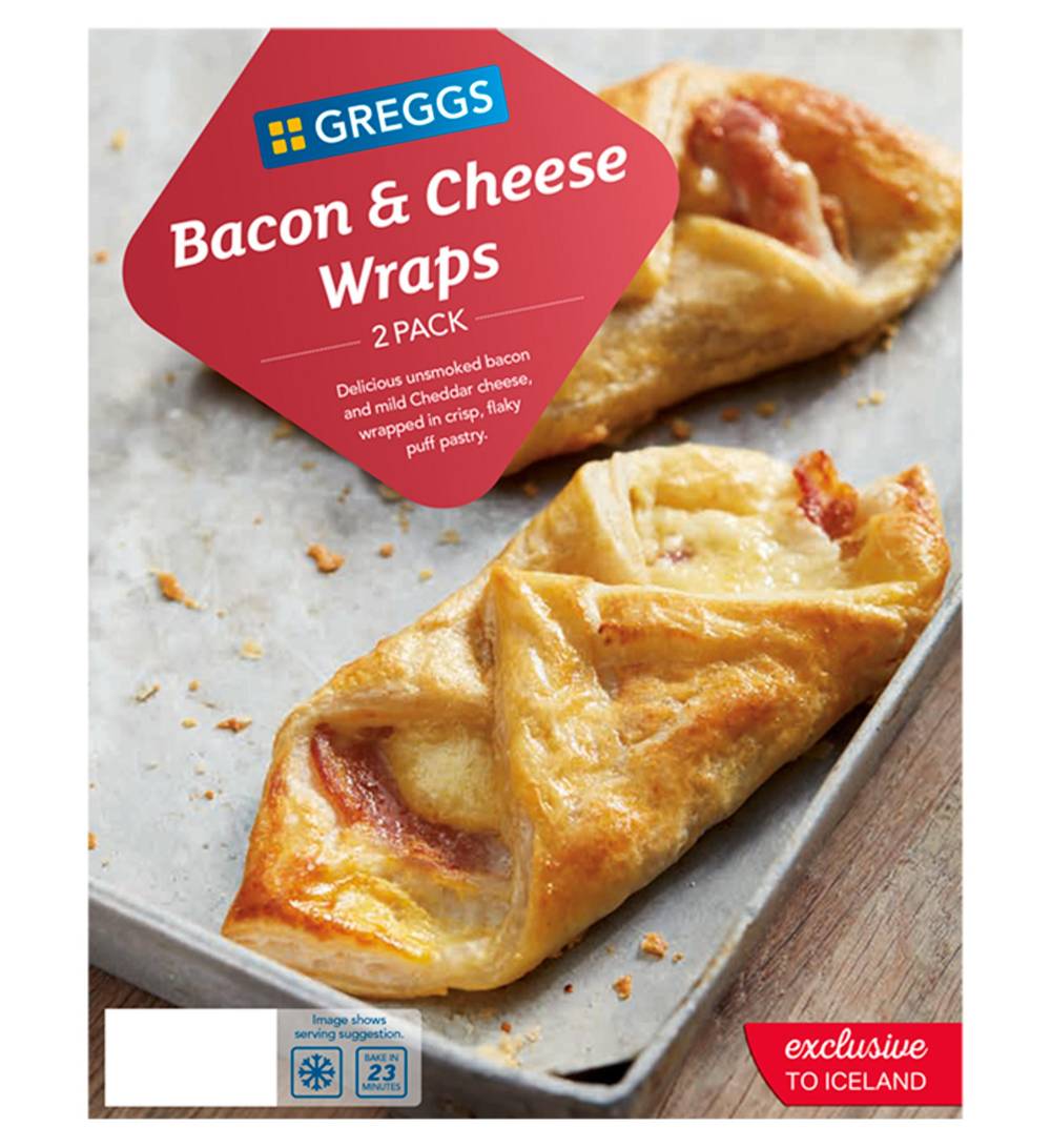 Greggs Bacon & Cheese Wraps 2 Pack