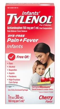 Tylenol Infants Simple Measure Pain Reliever Acetaminophen Liquid, Cherry (1 fl oz)