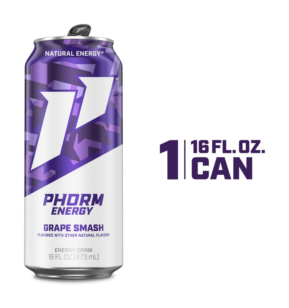 1st Phorm Energy Drink, Grape Smash (16 fl oz)