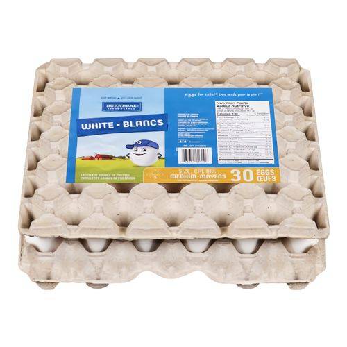 Burnbrae farms œufs blancs - white eggs (30 unités) (moyen)