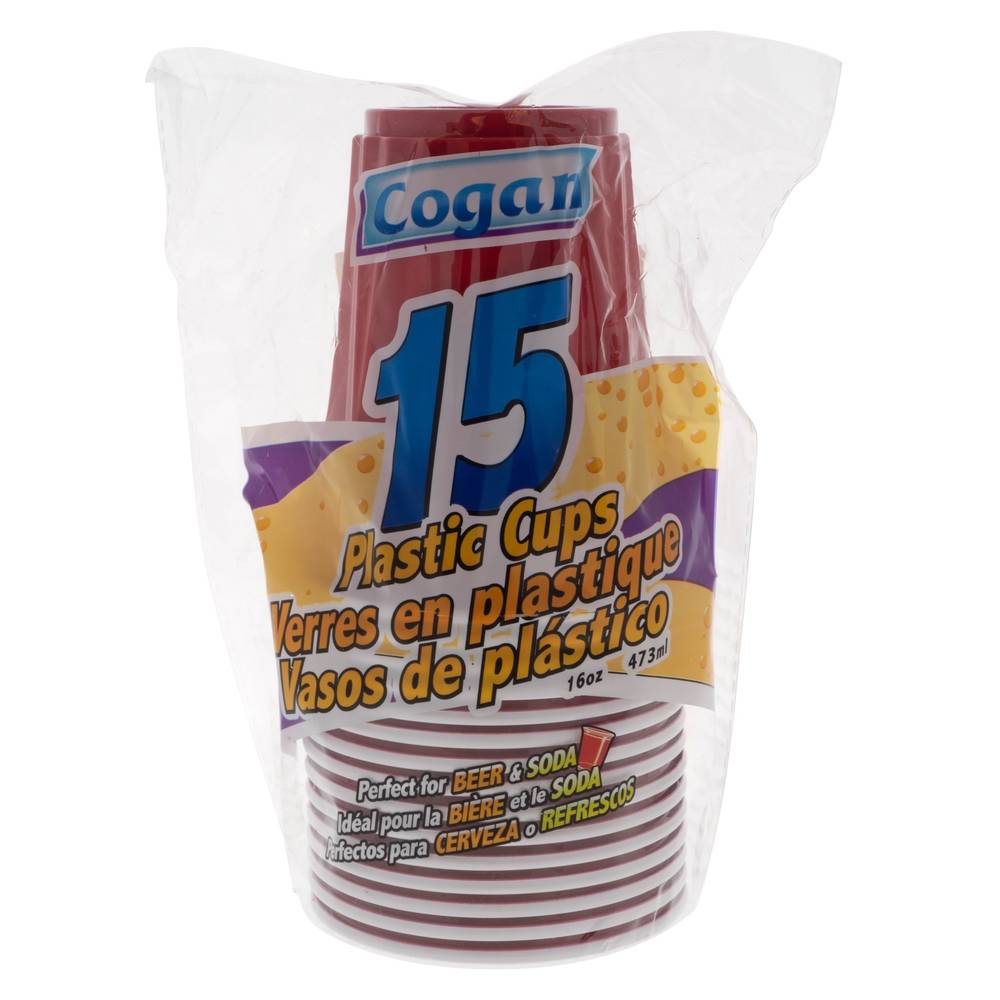 Cogan Disposable Plastic Cups (15 ct)