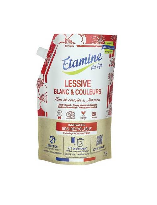 Etamine - Lessive blanc & couleurs (fleur de cerisier - jasmine)