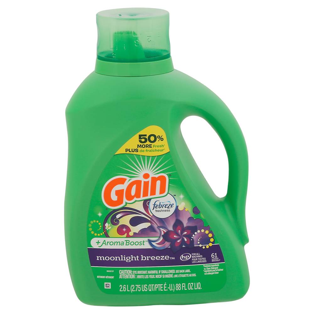 Gain + Aroma Boost Moonlight Breeze Scent Laundry Detergent (88 fl oz)