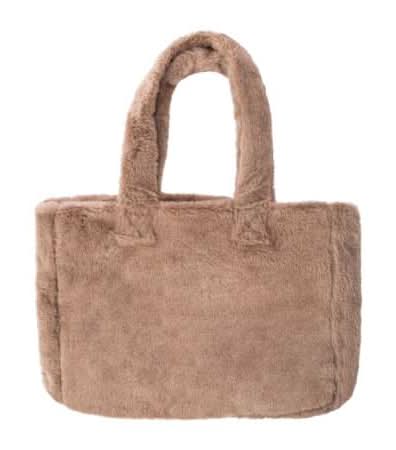 Fur Tote Bag Brown
