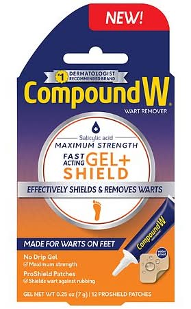 Compound W Gel + Shield Wart Remover and Proshield Patches (0.25 oz, 12 ct)