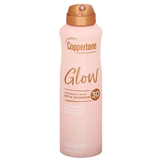 Coppertone Glow Spf 30 Sunscreen Lotion Spray (5 oz)