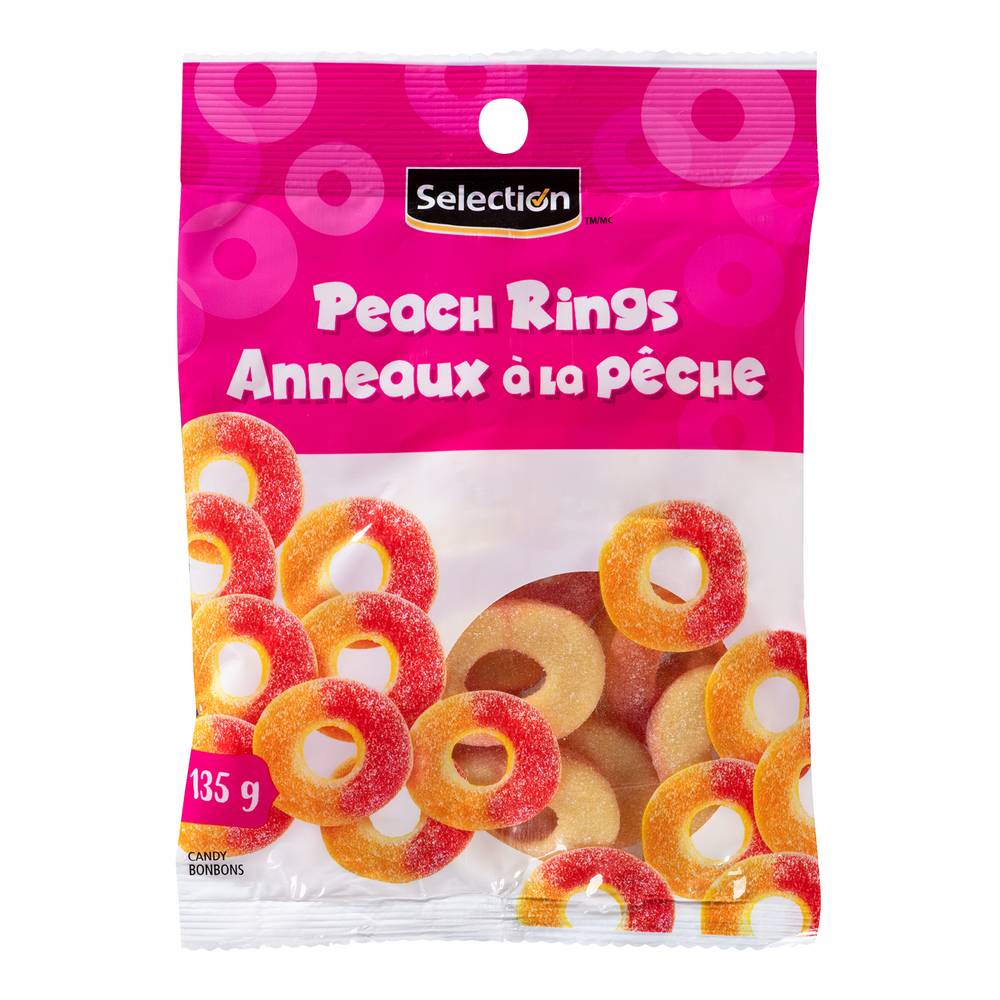 Selection Sour Peach Ring Gummies (135 g)