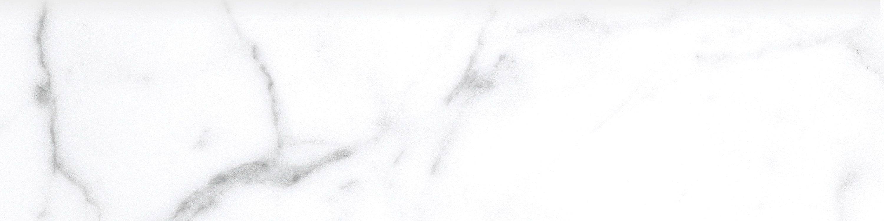 Satori Statuario Polished White 3-in x 12-in Porcelain Bullnose Tile (0.23-sq. ft/ Piece) | 1001-0249-0