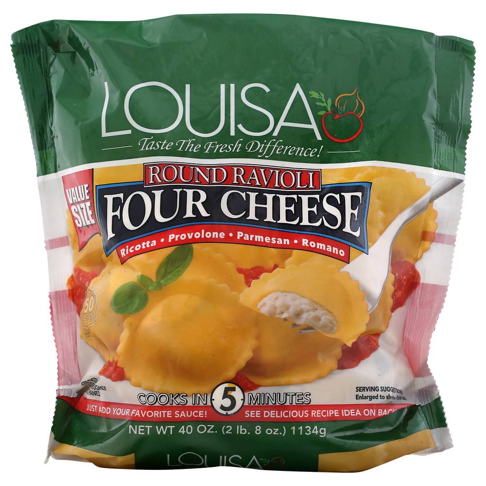 Louisa Frozen Four Cheese Round Ravioli (2.5 lbs)