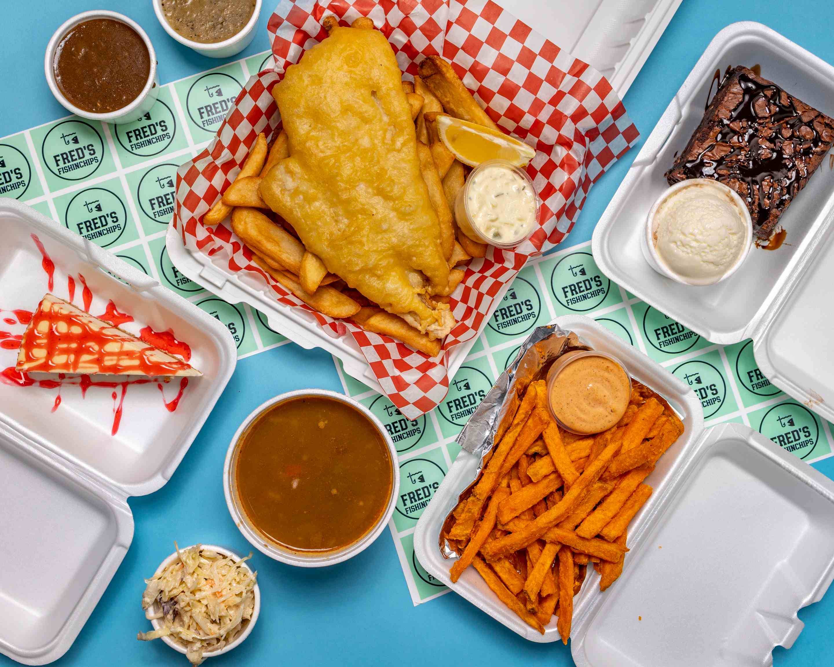 Order Fred's Fishinchips Menu Delivery in Hamilton Menu & Prices