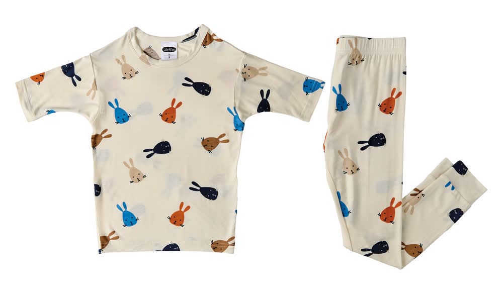 Lily & Dan/ L&D Toddler Easter Pajama Set - Tan XS