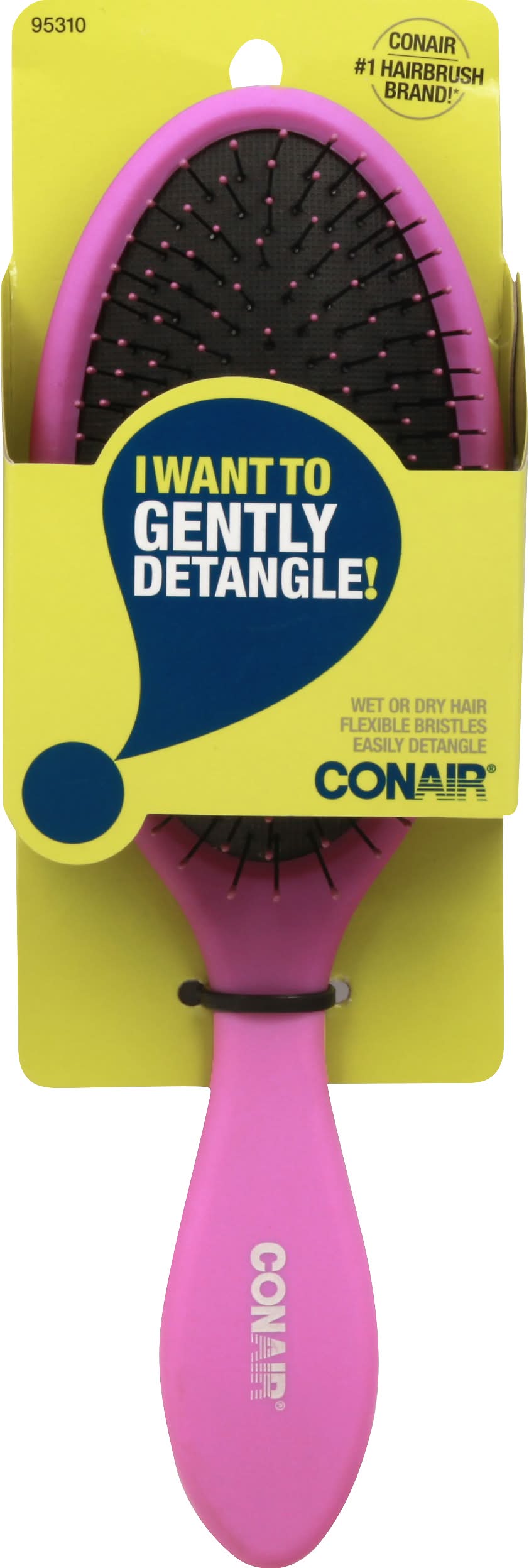 Conair Detangler Hairbrush, Pink (3.2 oz)