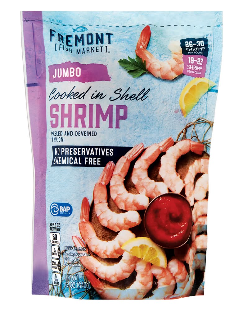 Fremont Fish Market Cooked in Shell Jumbo Shrimp (12 oz)