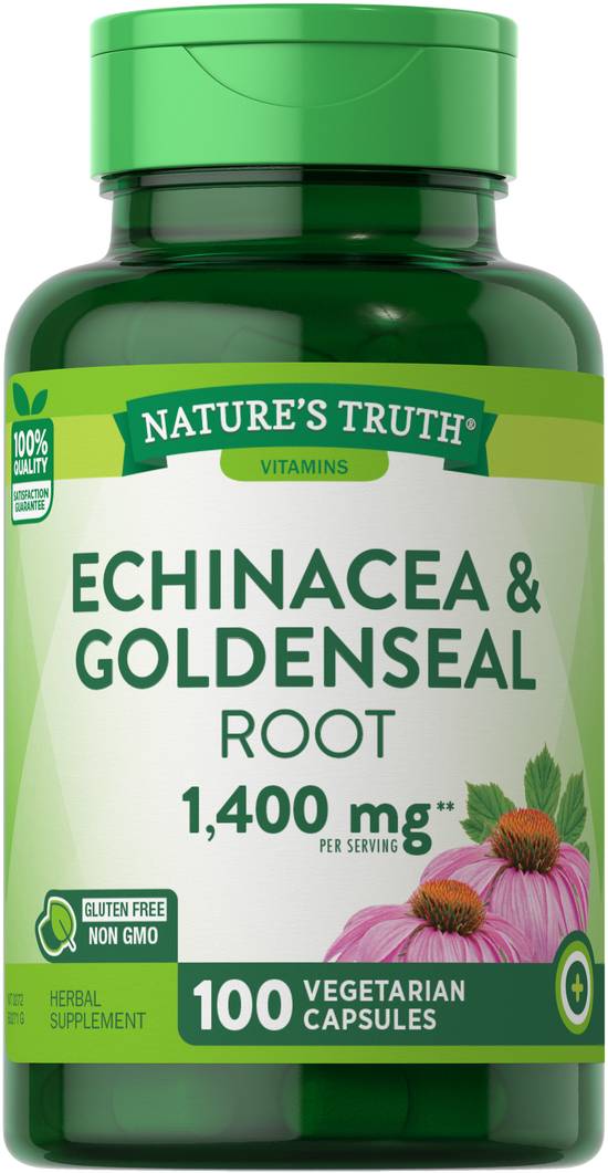 Nature's Truth Echinacea & Goldenseal Root Capsules 1400 mg (100 ct)